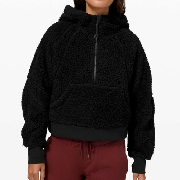 lululemon athletica Jackets & Blazers - lululemon Scuba Sherpa Oversized Crop Hoodie